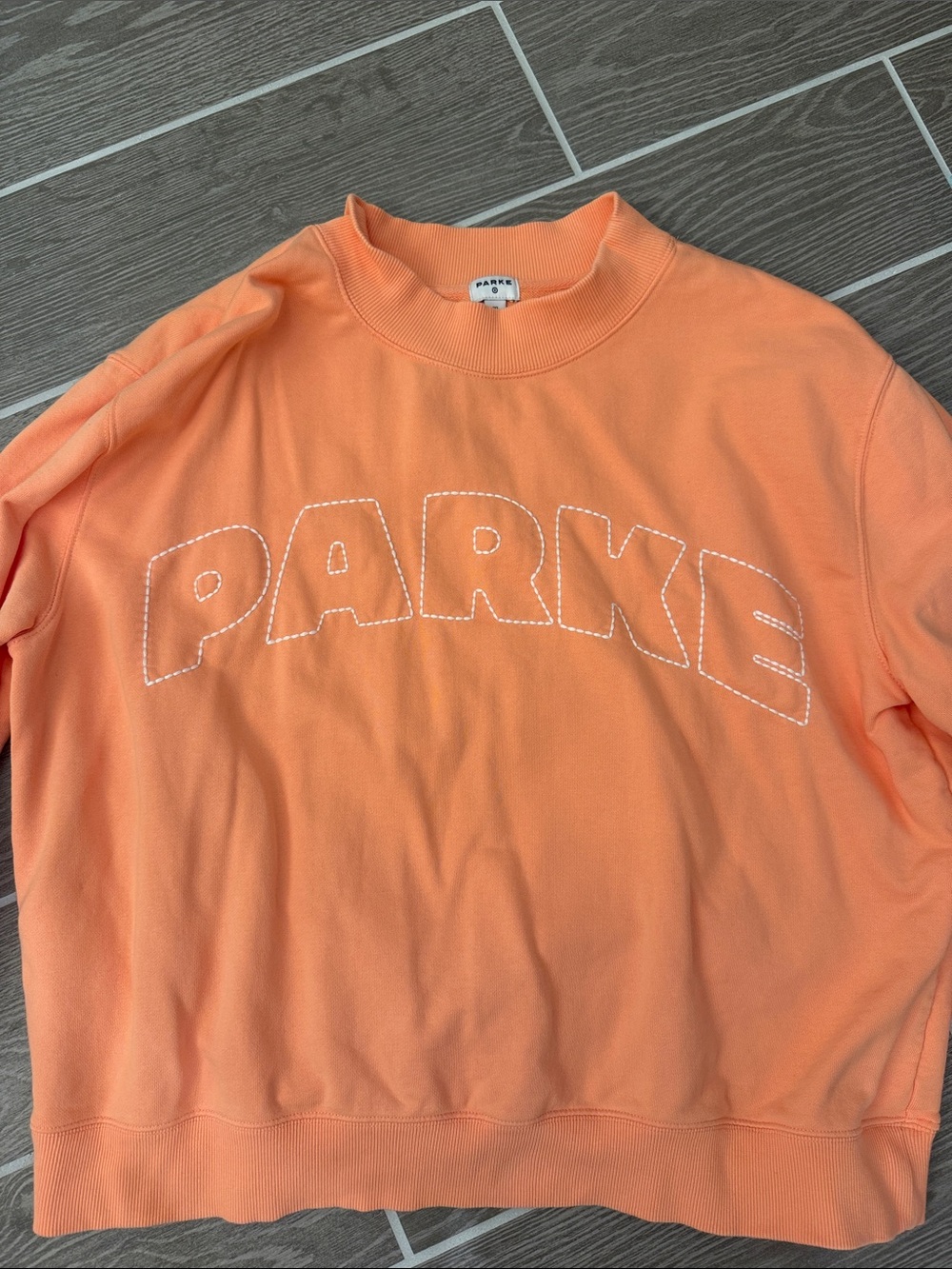 Parke x Target Mockneck Pullover Sweatshirt Orange L/XL
